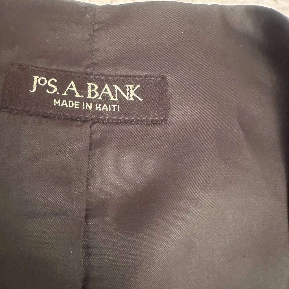 Jos A Bank Suit Vest Mens L Waistcoat Charcoal Gray Formal Wool Peaky Blinders